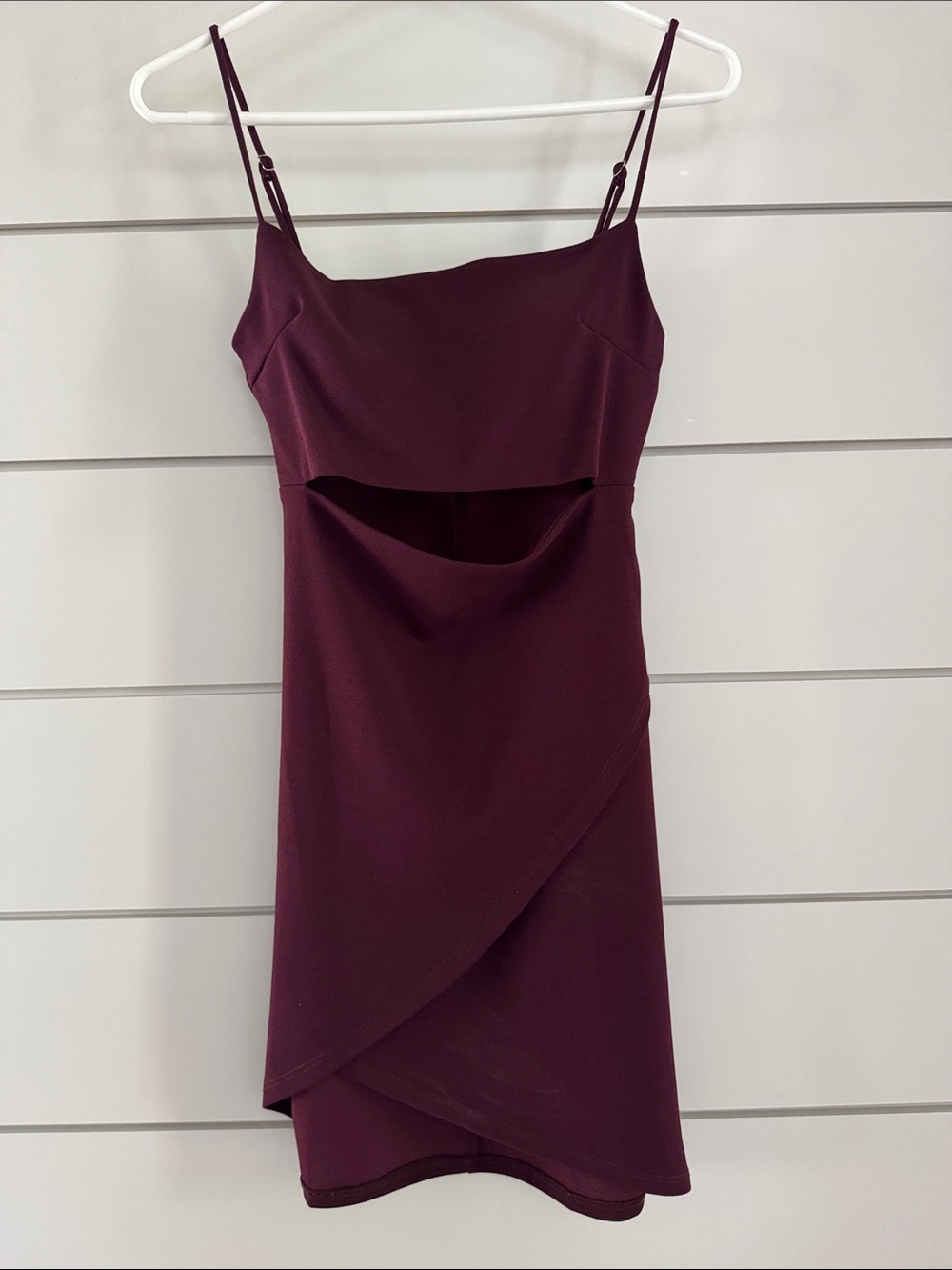 Sleeveless Wine Cutout Bodycon Dress